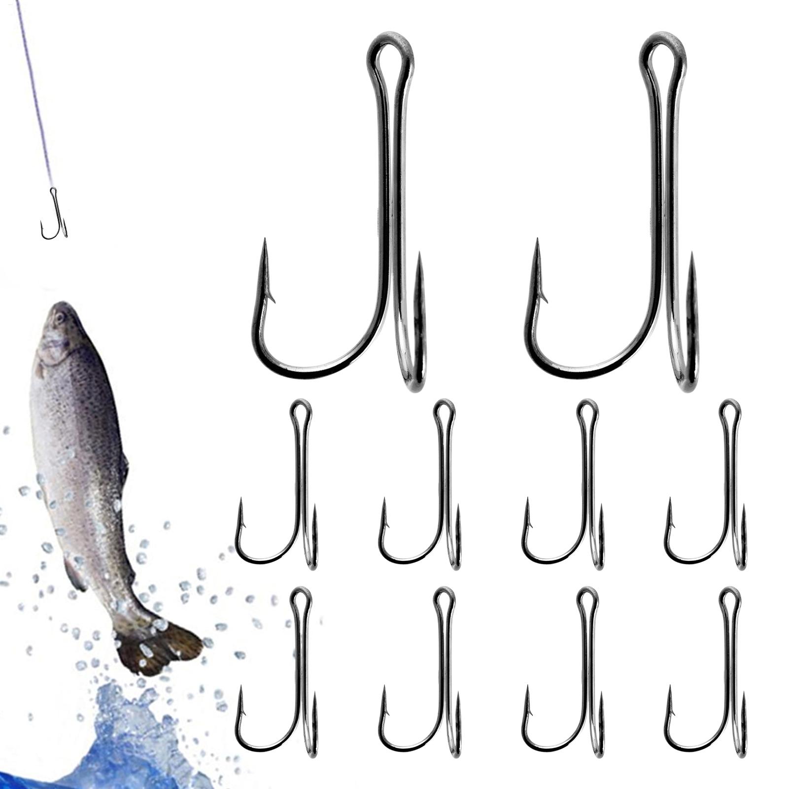 Fishing Hook Treble - Barbed Fish Hooks 10 Pack High
