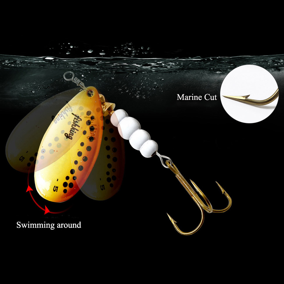 1pcs Spinner Bait 3.9/4.6/7.4/ - Fishing Hook Treble review and price