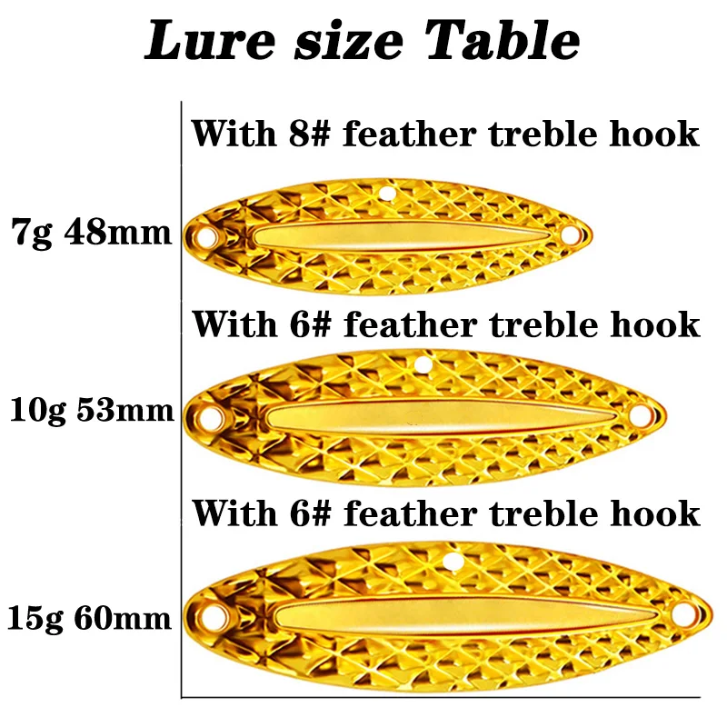 1PC Metal Luminous Spinner Spo - Fishing Hook Treble review and price