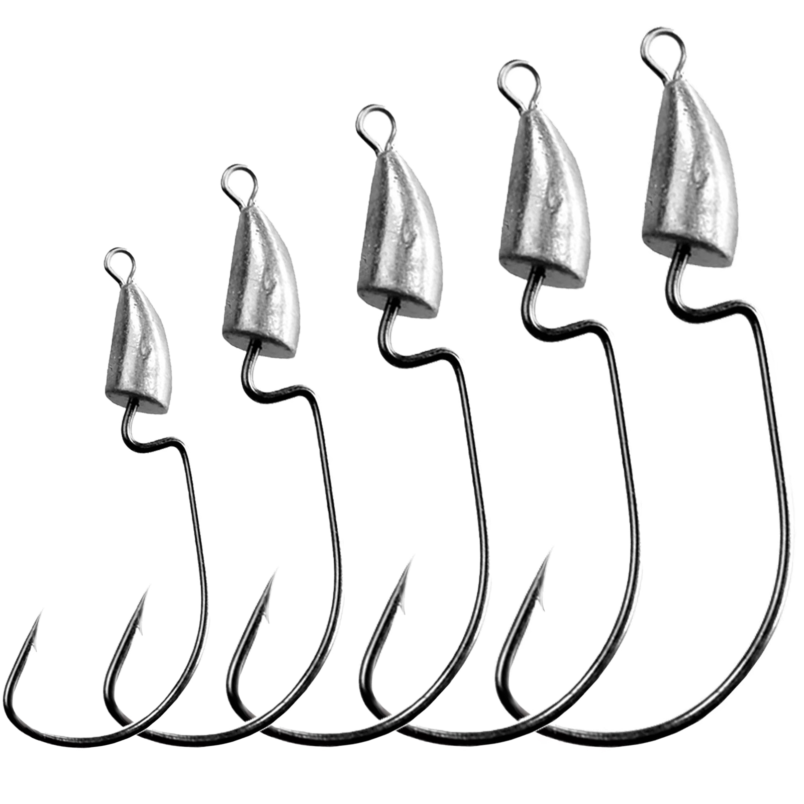 THKFISH 10pcs Crank Jig Head H - Fishing Hook Weedless review and price