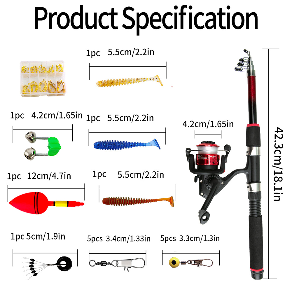 Fishing Pole Set Fishing Rod S - Fishing Hook Box review and price